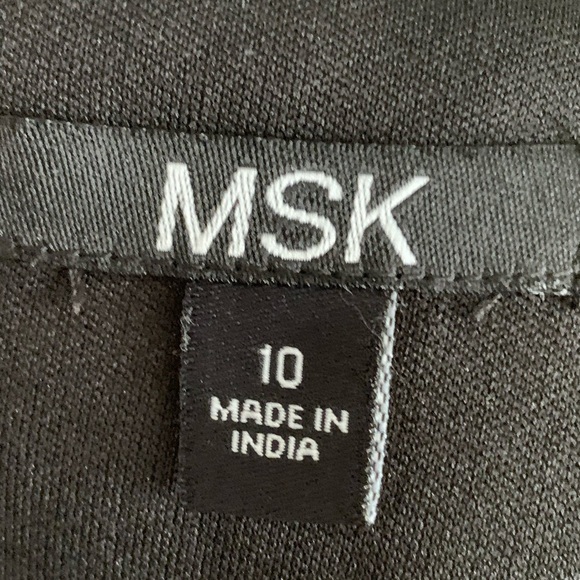 MSK Black Lace Dress Scoop Neck Little Black Dress LBD Party Size 10 - Picture 2 of 15